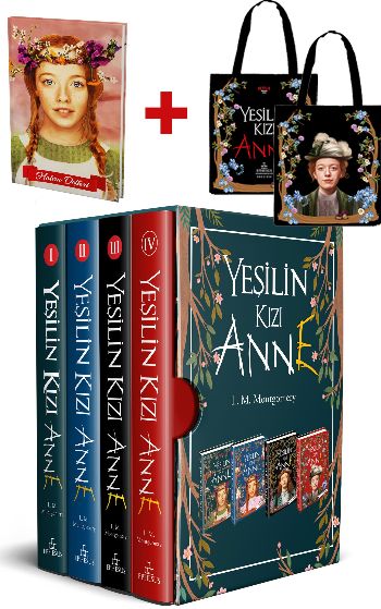 Yeşilin Kızı Anne Ciltli 4 Kitap Takım Siyah Çanta Hediyeli
