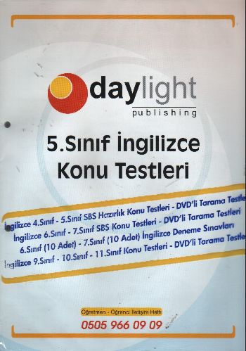 Daylight 5. Sınıf İngilizce Konu Testleri