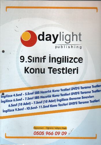 Daylight 9. Sınıf İngilizce Konu Testleri