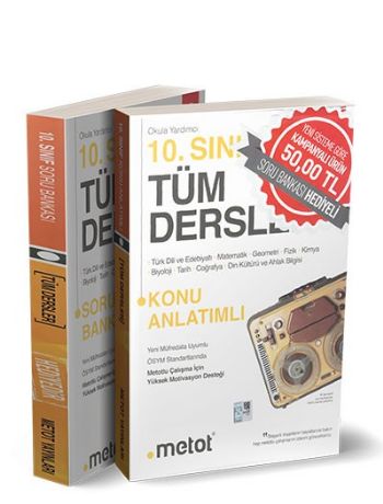Metot 10. Sınıf Tüm Dersler Konu Anlatımlı Soru Bankası