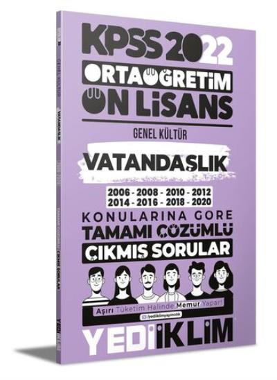 Yediiklim KPSS Ortaöğretim Ön Lisans GK Vatandaşlık Konularına Göre Tamamı Çözümlü Çıkmış Sorular 20