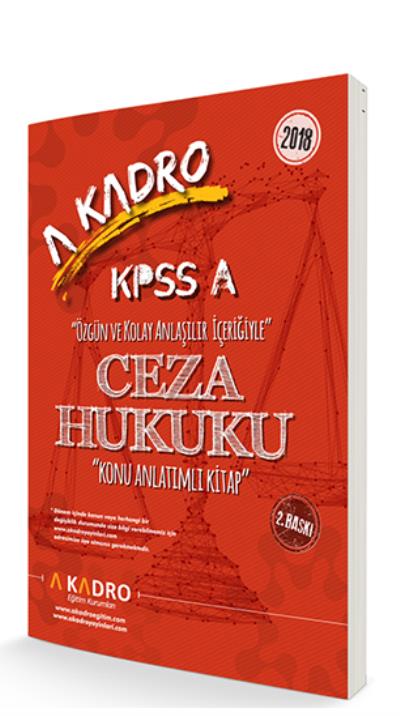 A Kadro KPSS A Ceza Hukuku Konu Anlatımlı 2018