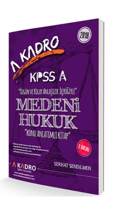 A Kadro KPSS A Medeni Hukuk Konu Anlatımlı 2018