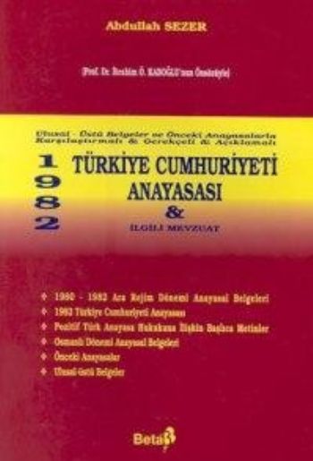 1982 Türkiye Cumhuriyeti Anayasa.ve İlgili Mevzuat