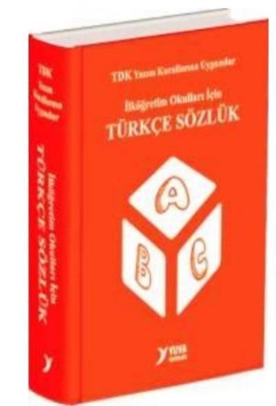 TDK Uyumlu Yuva İlkokul Türkçe Sözlük Biole Plastik Kapak