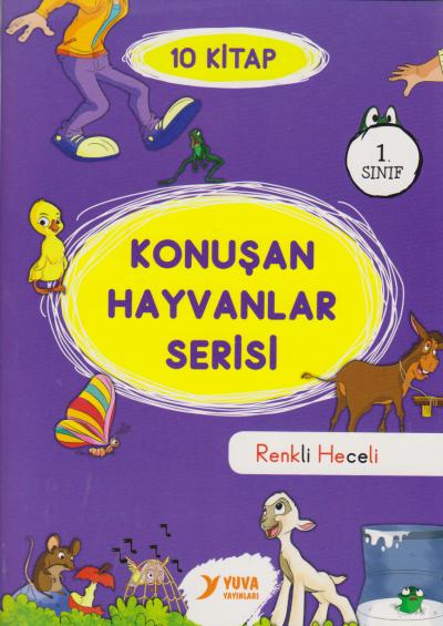 Yuva 1. Sınıf Konuşan Hayvanlar Serisi Renkli Heceli 10 Kitap